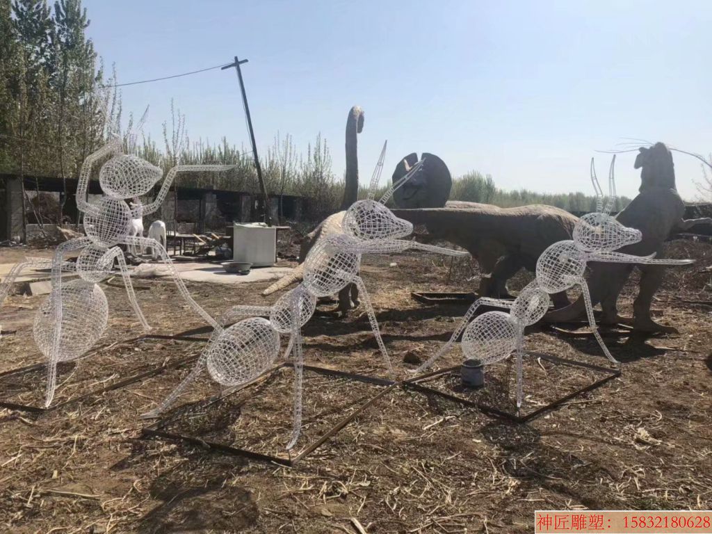 镂空蚂蚁雕塑，创意蚂蚁雕塑