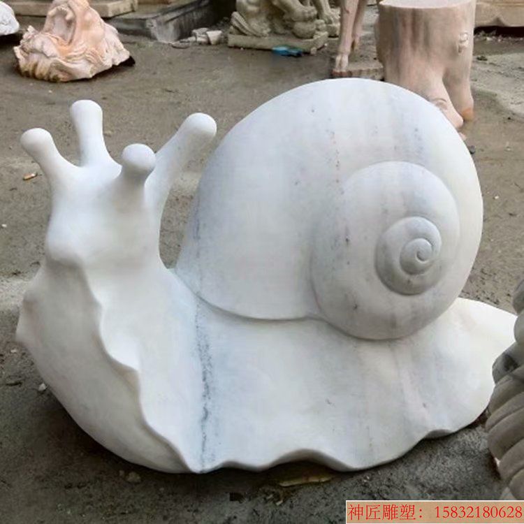 石雕蜗牛雕塑，仿真蜗牛雕塑，蜗牛立体石雕9