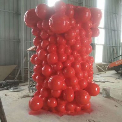 玻璃钢气球彩绘堆砌雕塑 气球雕塑生产厂家